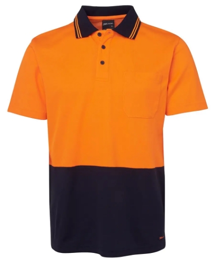 Picture of JB's Wear, HV Non Cuff S/S Cotton Back Polo